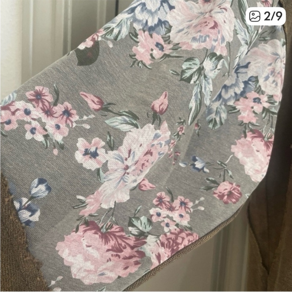 POL Star Floral Patterned Women's Hoodie Long Sleeve Top - Picture 4 of 10